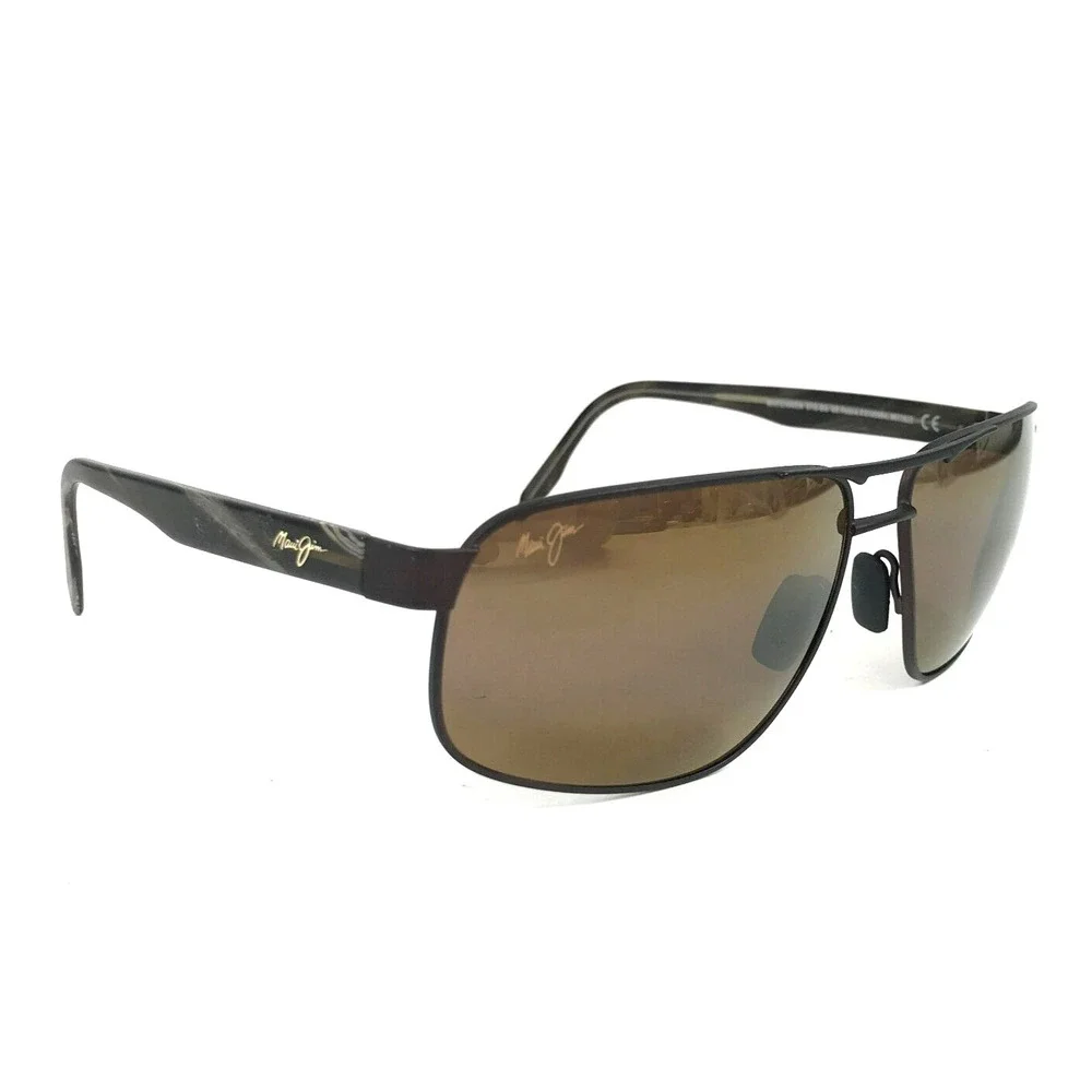 Maui Jim Sunglasses WHITEHAVEN MJ776-01M Brown Square Frames with Brown Lenses - Picture 3 of 12